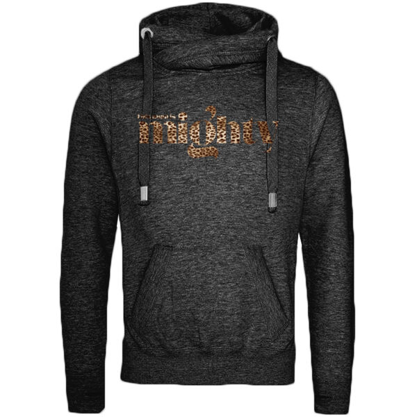 This mum is mighty cross neck hoodie - Leopard Print Thumbnail