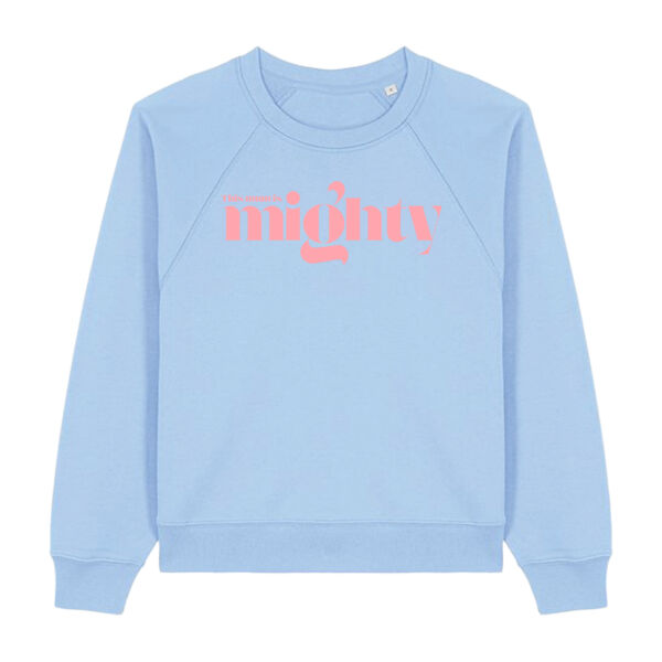 This mum is Mighty Metallic Pink Slogan Sweatshirt Thumbnail